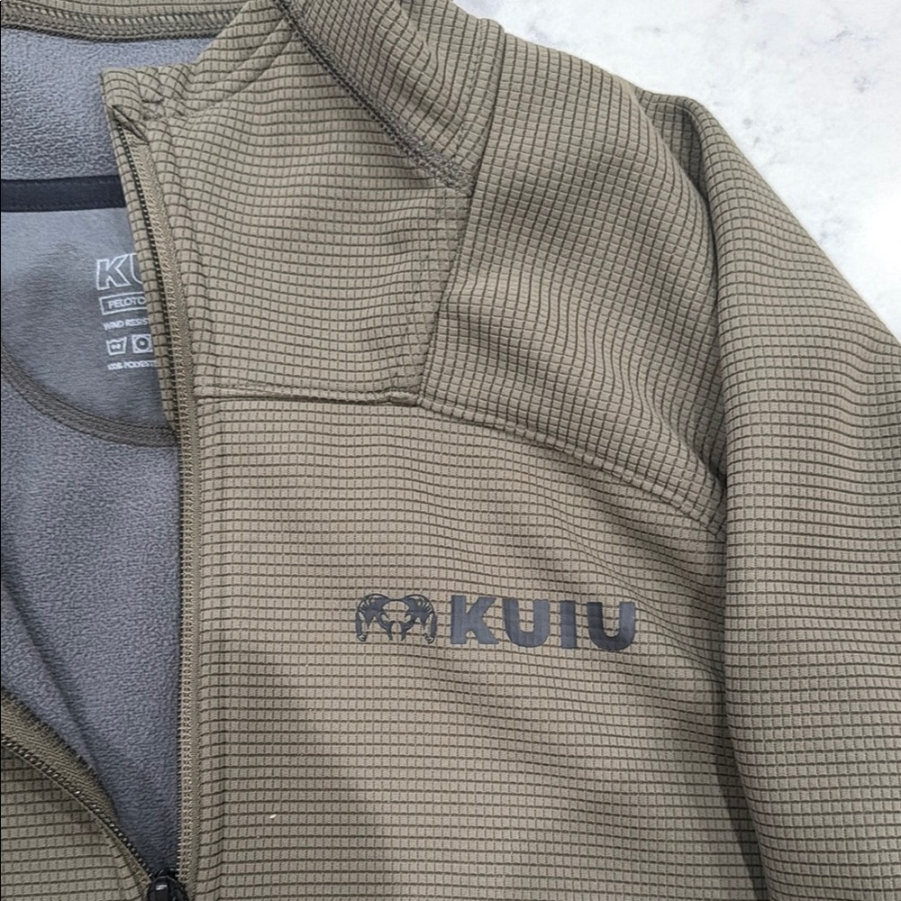 KUIU Peloton 240 Full Zip Wind Resistant Fleece Jacket Men’s Hunting-Olive - Picture 3 of 8